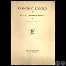 FRANCISCO ROMERO  (1891) - Autor: HUGO RODRÍGUEZ ALCALÁ - Año 1954